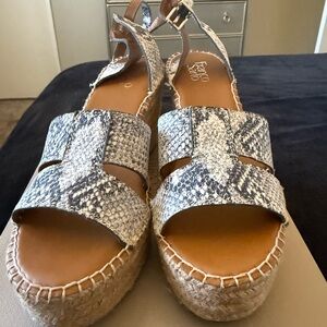 Franco Sarto Black and Gray Espadrille Shoes